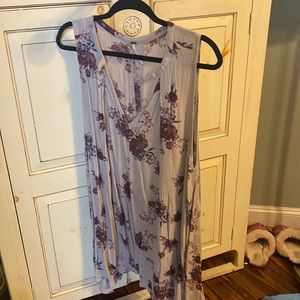 Free people gray and purple tank dress